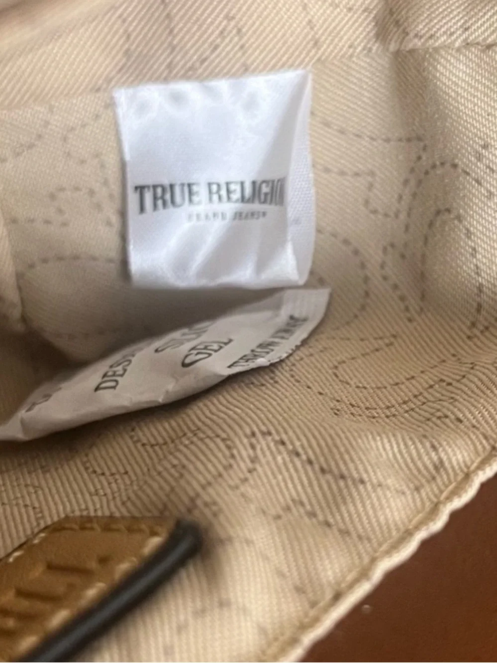 TRUE RELIGION Colorblock Crossbody Bag Gold Horseshoe Logo NWT